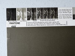 Pantone Vintage Poster [Gray, Yellow, Ocher] Uncoated Sheet by Leteraset