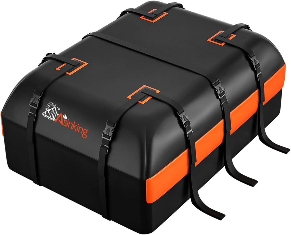 15 Cu Ft Waterproof Car Rooftop Cargo Carrier Bag Roof Rackless Mat Straps Lock
