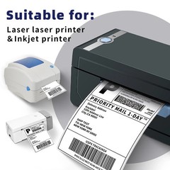 4000pc (4×6) Fanfold Direct Thermal Shipping Labels for Zebra and Rollo Printers