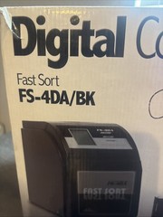 Royal Sovereign FS-4DA/BK Fast Sort 4-Row Auto Coin Sorter Counter NEW
