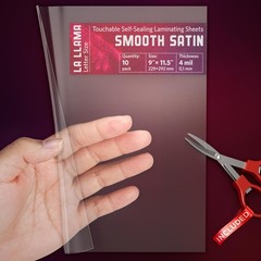 Textured Self Adhesive Laminating Sheets, Smooth Satin Finish, 9 x 11.5 Inche…