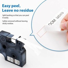 5PK For Dymo D1 Black on White S0720530 Label Tape Cassette 45013 1/2″ 12mm 160