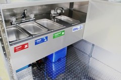 Hand Wash Only Sign – Peel & Stick Label for Commercial Kitchen, Restaurant Use,