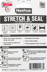 Nashua – 1 in. x 10 ft. Stretch & Seal Self-Fusing, 1 x 10 ft, Clear