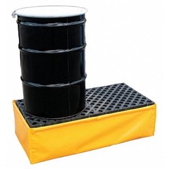 Ultratech 1345 Spill Pallet, 66 Gal Spill Capacity, 2 Drums, 1, 200 Lb Load