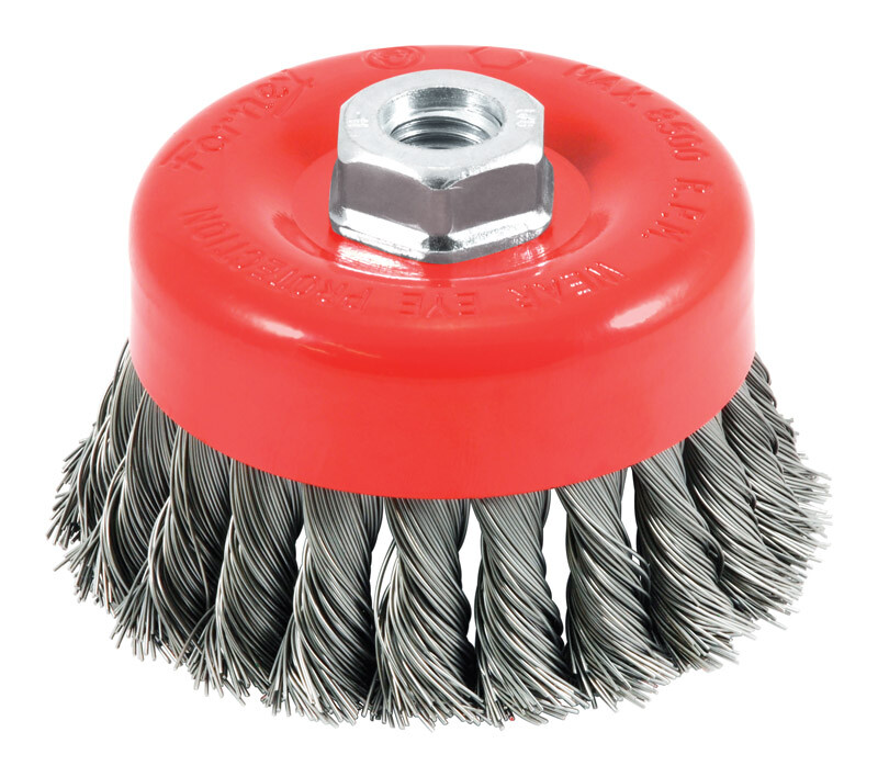 Forney 72753 Steel 8500 rpm 5/8 in.-11 Shank Wire Cup Brush 4 Dia. in.