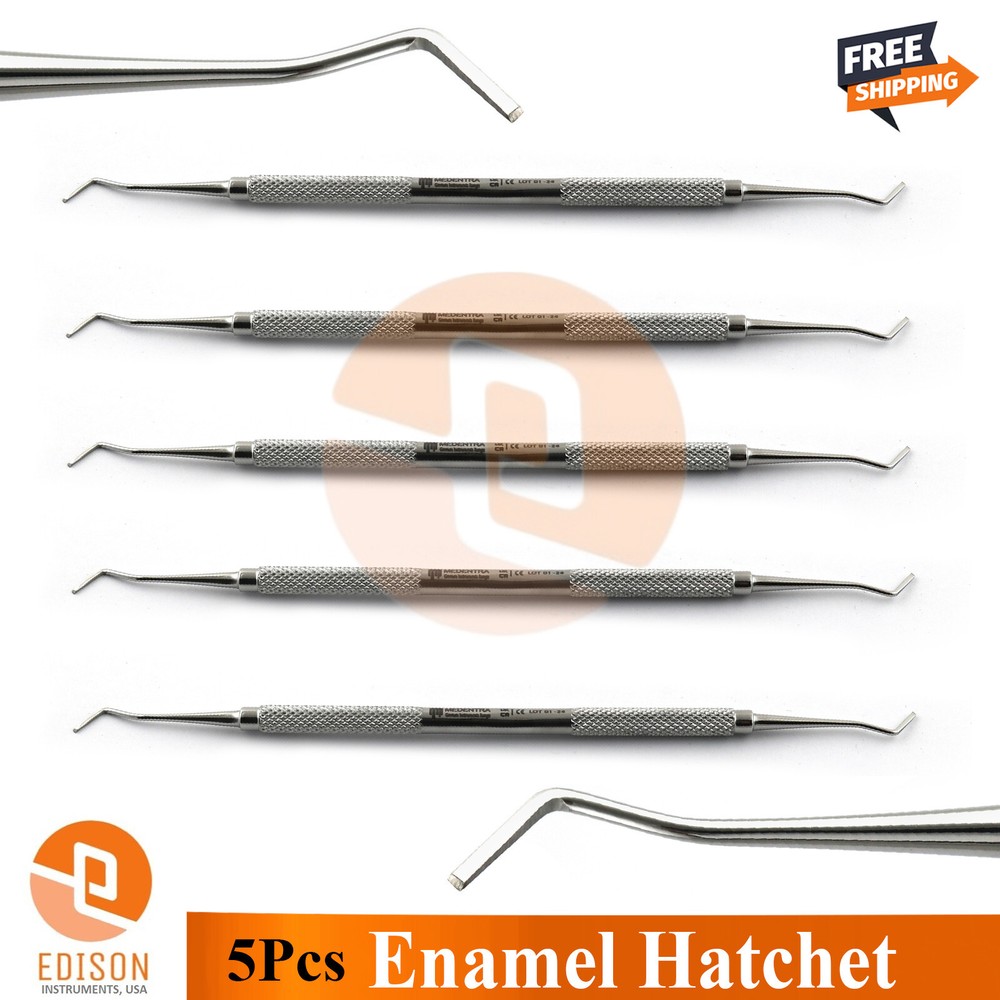 5 Pcs Enamel Hatchet Dentin Tissue Trimmer Double Ended Restorative Instruments