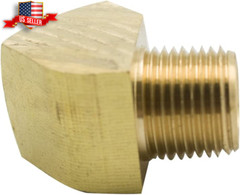 45 Degree Street Elbow 1/8 NPT Male X 1/8 NPT Female Brass Pipe Fitting 2 pack