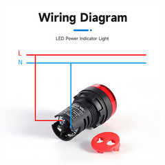 GEYA LED Power Energy Saving Indicator Pilot Light Signal Lamp 12/24/110/220/380