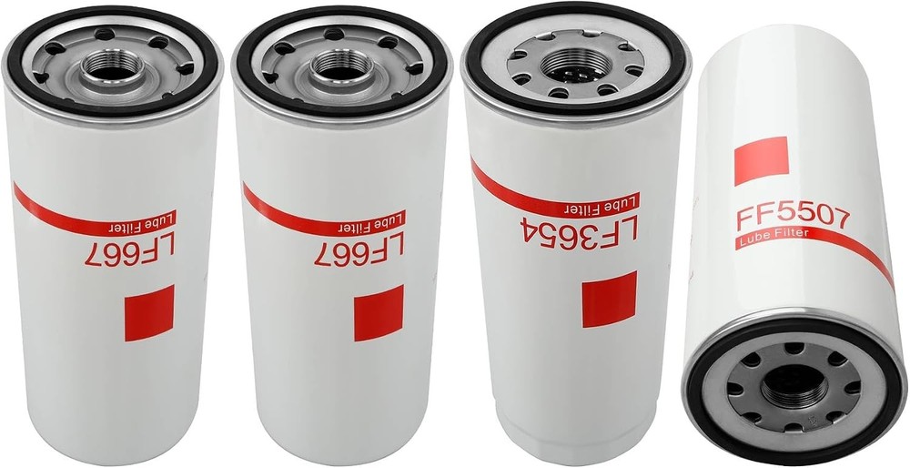 Volvo D12 Oil Fuel Filter Kit LF667 LF3654 FF5507 2x