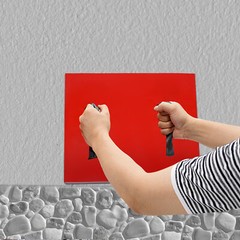Seamless Texture Stamp Mat for Concrete Molding, 22.83×17.13 Inch Durable PU