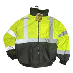 Occunomix Jacket High Visibility 3 in 1 Bomber Work Coat Yellow & Black – Medium