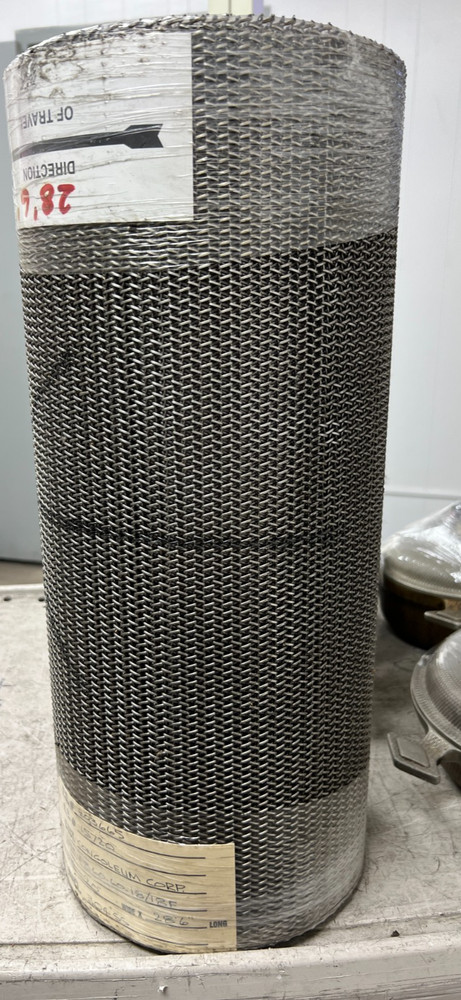 👀 NEW 304 STAINLESS STEEL WIRE MESH CONVEYOR BELT APPROX. 28.6′ LONG x 20″ WIDE