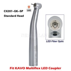 COXO Dental High Speed Fiber Optic Handpiece 6 Holes LED Coupler fit KAV NSK