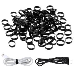 150 Pieces 0.5 Inch Small Elastic Silicone Rubber Bands Black Strong Rubberba…