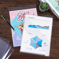 8 1/2″ x 11″ Rigid Print Protectors Clear Sheet Protectors Hard Plastic Paper…