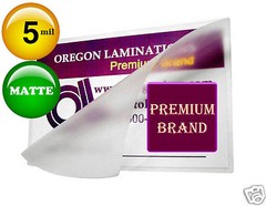 MATE/MATTE Military Card Hot Laminating Pouches 2-5/8 x 3-7/8 [pk of 100] 5 Mil