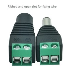 5.5×2.1mm Male / Female DC Power Plug / Jack Connectors for LED CCTV Electronics