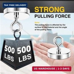 DIYMAG Super Strong Neodymium Fishing Magnets, 500 lbs(227 KG) Pulling Force Rar