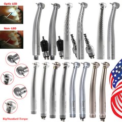 Dental High Speed Handpiece /LED Fiber Optic /E-generator 2/4H6 Pin Fit KaV NSK