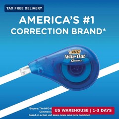 BIC Wite-Out EZ Correct Correction Tape, School Supplies for Students and Teache