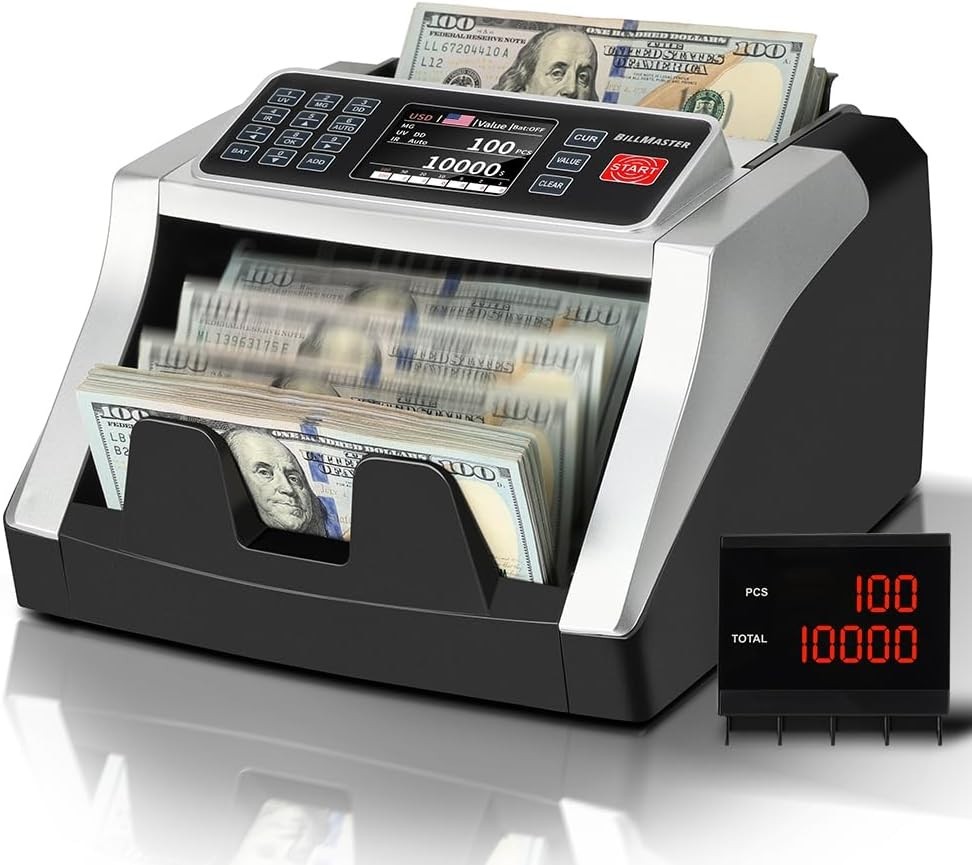 BillMaster BM6520 Money Counter Machine – Value Counting Cash Counter USD EUR CA