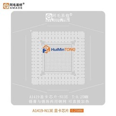 Amaoe BGA Reballing Stencil for A1419-N13E Graphics Card Chip Tin Planting Net