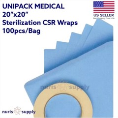 Autoclave CSR Sterilization Wrap 20″x20″ 100pcs/Bag UNIPACK Premium Quality