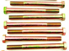 (10) Hex Head 5/8-11 x 7″ Grade 8 Bolts Yellow Zinc Cap Screws