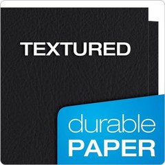 Oxford Twin-Pocket Folders, Textured Paper, Letter Size, Black, Holds 100