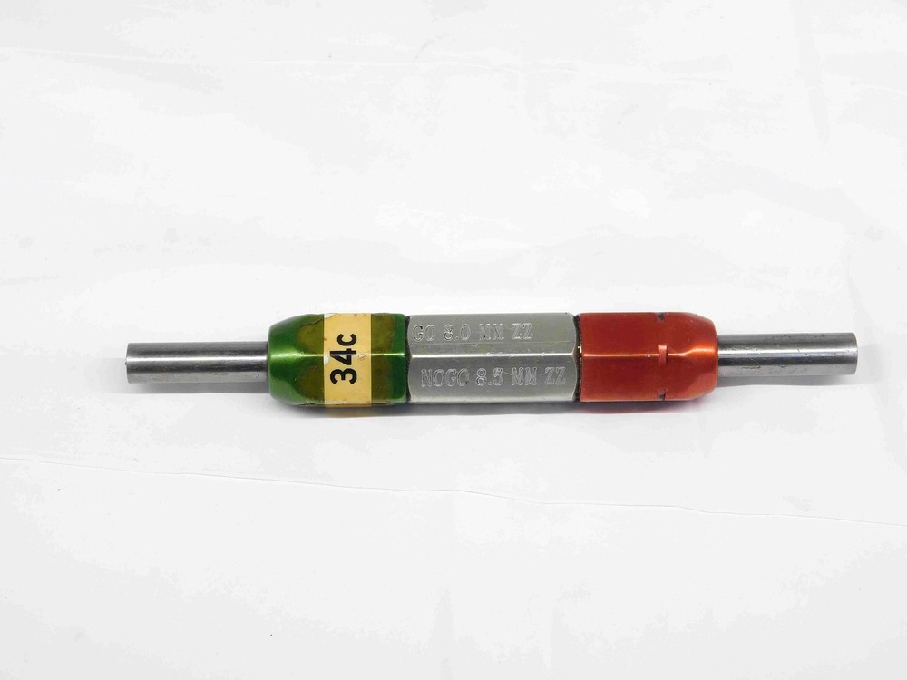 8.000 & 8.500 CLASS ZZ METRIC PIN PLUG GAGE GO NO GO ONSIZE 8 mm .3150 8.00 8.50