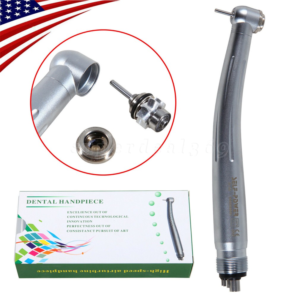 Self-Power Dental LED E-generator Fiber Optic/ High Speed No-LED Handpiece 4H OR