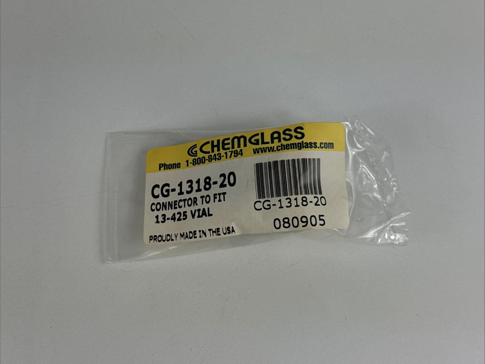 CHEMGLASS Rotary Evaporator Vial Adapter Fits 13-425 Thread Vials CG-1318-20