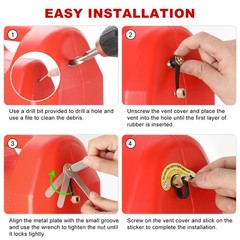 Magicfour Fuel Gas Can Vent Caps, 6 Pack Fuel Gas Tank Vent Caps Gas Can