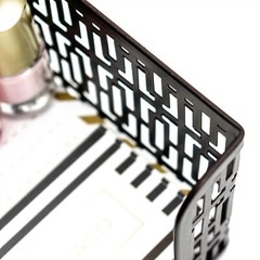 Bronze Desk Organizer 3 Piece Set – Bronze Trellis Pattern