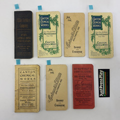Lot of 7 Antique Notebooks | Pocket Calendar, Advertisements, Mostly Unused