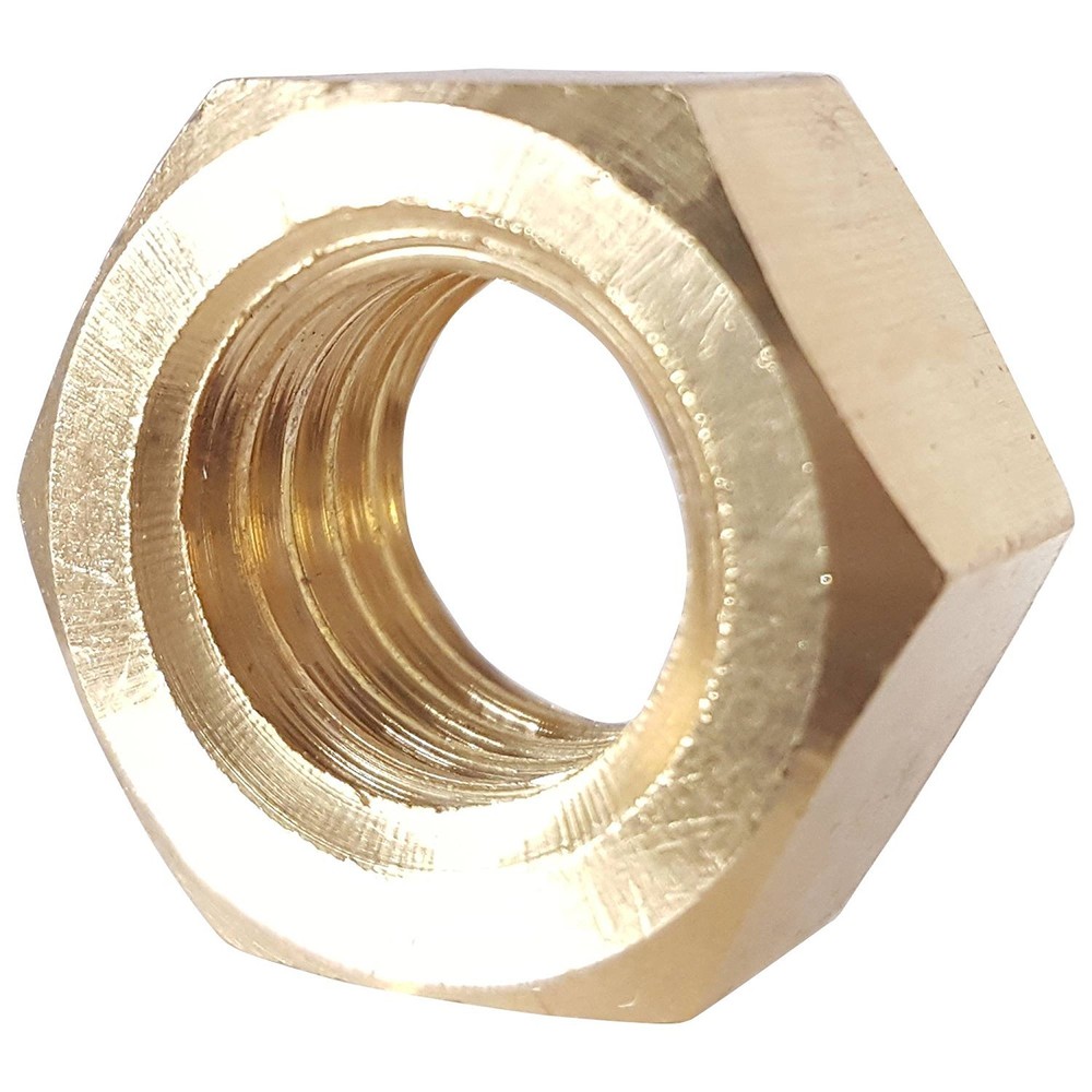 Solid Brass Hex Nuts Full Size Bright Finished All Sizes And Quantities