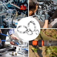260X Single Ear Hose Clamps 304 Stainless Steel Crimp Hose Clamp Crimp Tools Kit