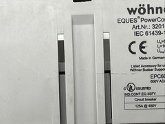 Wohner 32018 Busbar Adapter 160A 3P – NEW Salvaged (Crack In Frame)