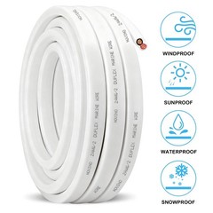 2 Gauge Marine Wire Duplex Grade Wire,2 AWG 5ft Tinned 5 ft, White