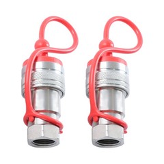 2 Sets Ag 1/2″ Hydraulic Quick Connect Ball Pioneer Style W/Dust Caps