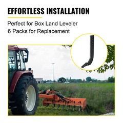 VEVOR 18” Box Blade Shank Scarifier Shanks Teeth 4 Holes Box Scraper Shank 6pcs