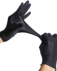 Black Nitrile Gloves, 9.5″ Length, Latex Free, 100/1000 PCS, XS,S, M, L, XL