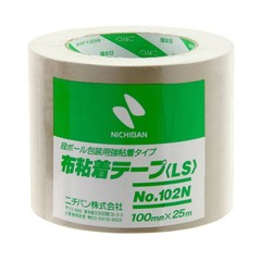 NICHIBAN Cloth Tape, 100mm x 25m Roll, 102N7-100, Yellow Earth