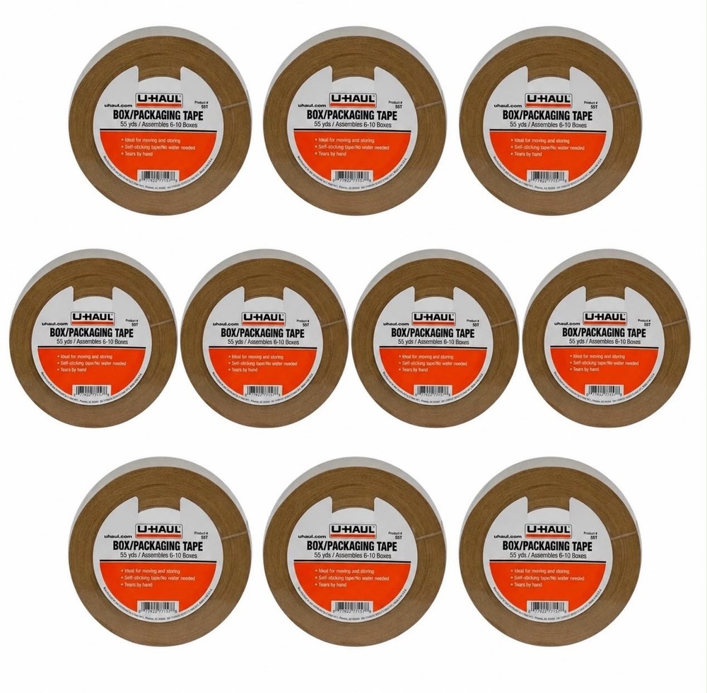 U-Haul Moving Box Paper Tape (Ideal for Moving, Packing, Storage Boxes) – Pack o