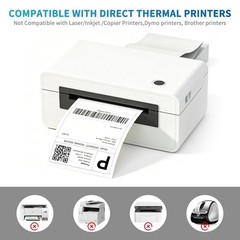 9527 Product 4 x 6 Thermal Labels – Pack of 100 1 Stacks | 100 Labels, White