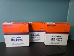 MILKHOUSE BRAND Filter Disks 6.5″ Non-Gauze Milk Filter 100 Count Box