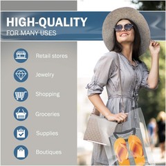 20×24 Clear Plastic Merchandise Bags, Glossy Finish, Extra Large Retail Size,…