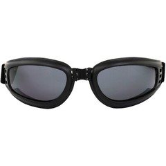 Birdz Eyewear Cardinal Folding Motorcycle Goggles Black Frame Smoke Lens