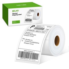 Nelko Genuine 4×6 Direct Thermal Shipping Label 220 Labels/1 Roll, 4×6 Therma…